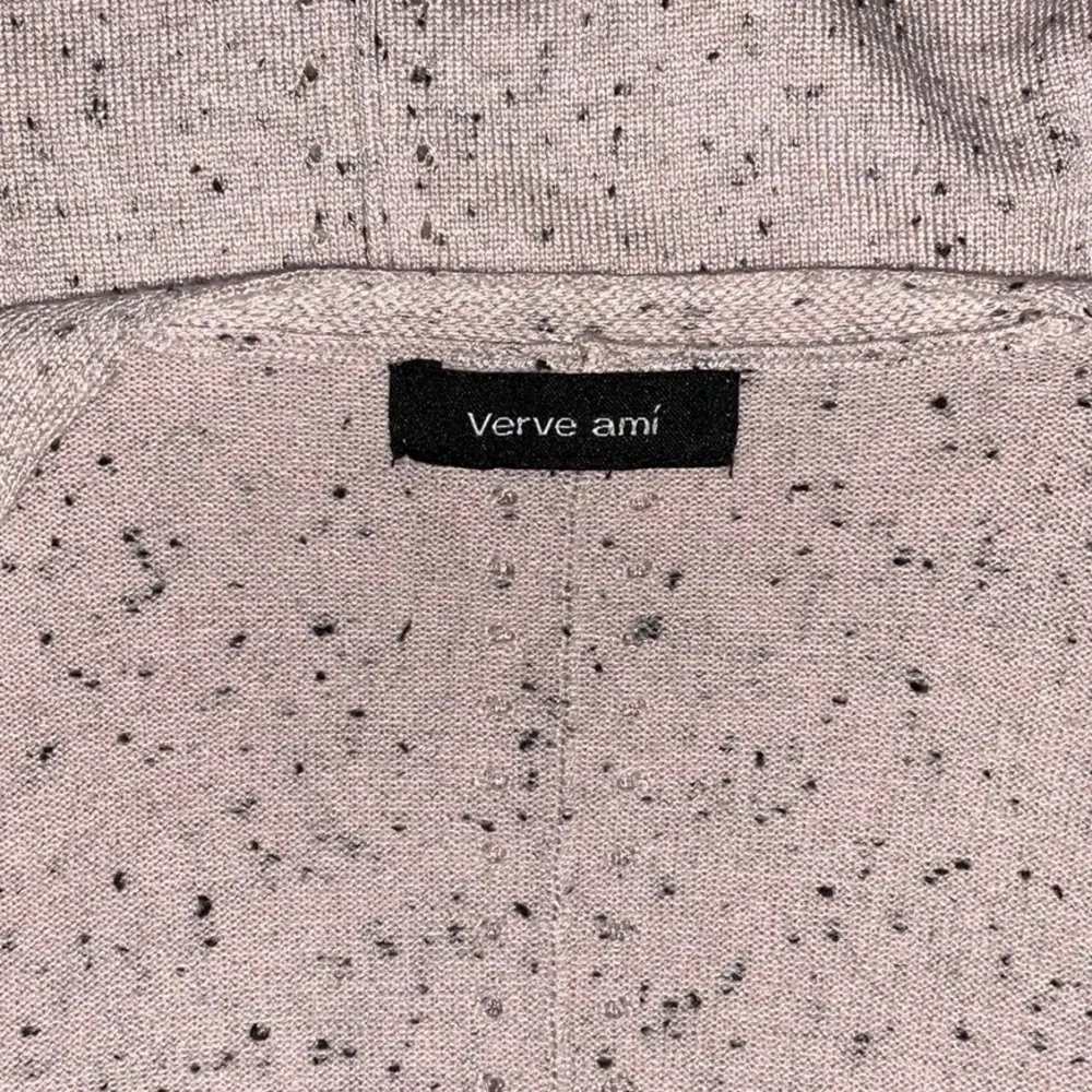 Pink Open Front Cardigan with Black Flecks by Verve Ami - Size Medium - Picture 8 of 10